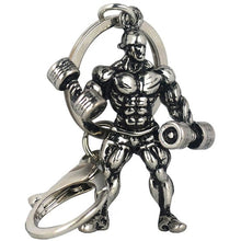 Load image into Gallery viewer, Dumbbell Muscle Man Keychains Fitness Punk Model For Male Car Wallet Dangle Key Ring Sports Hip Hop Jewelry Gifts 2018 Hot Sale