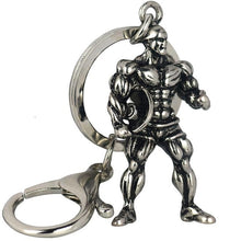 Load image into Gallery viewer, Dumbbell Muscle Man Keychains Fitness Punk Model For Male Car Wallet Dangle Key Ring Sports Hip Hop Jewelry Gifts 2018 Hot Sale