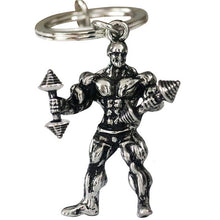 Load image into Gallery viewer, Dumbbell Muscle Man Keychains Fitness Punk Model For Male Car Wallet Dangle Key Ring Sports Hip Hop Jewelry Gifts 2018 Hot Sale