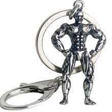 Load image into Gallery viewer, Dumbbell Muscle Man Keychains Fitness Punk Model For Male Car Wallet Dangle Key Ring Sports Hip Hop Jewelry Gifts 2018 Hot Sale