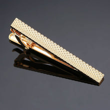 Load image into Gallery viewer, DY New and high quality laser engraving tie clip  fashion style  gold  silver and black men's business tie pin Free Delivery
